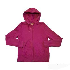 Vintage Nike Women's Magenta Zip Up Hoodie M